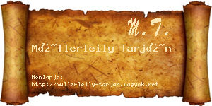 Müllerleily Tarján névjegykártya